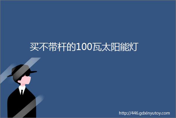 买不带杆的100瓦太阳能灯