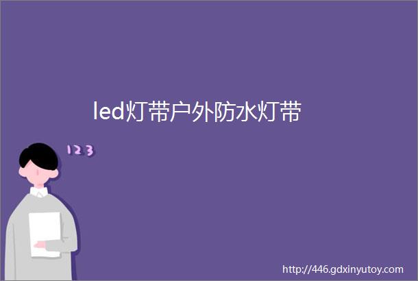 led灯带户外防水灯带