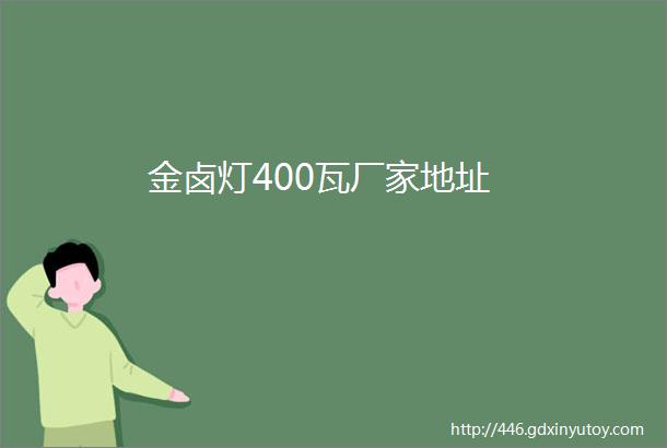 金卤灯400瓦厂家地址